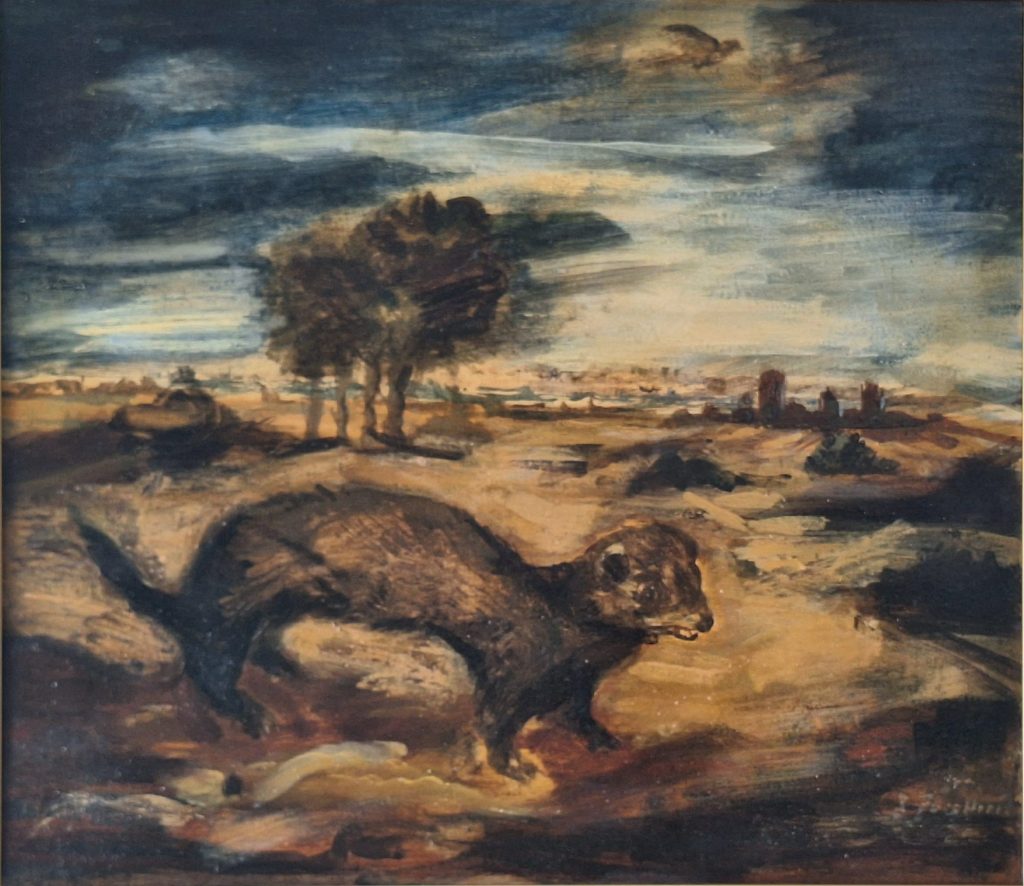 Le opere di Luigi Zuccheri
Tempera su tavola - cm 40x45
Faina in paesaggio